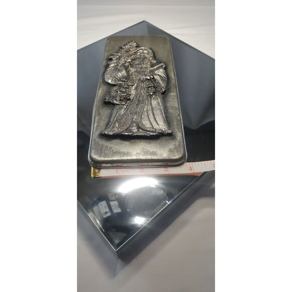 Vtg Metzke Pewter Tin Christmas Santa St Nicholas Carrying Presents Lantern - Picture 6 of 6